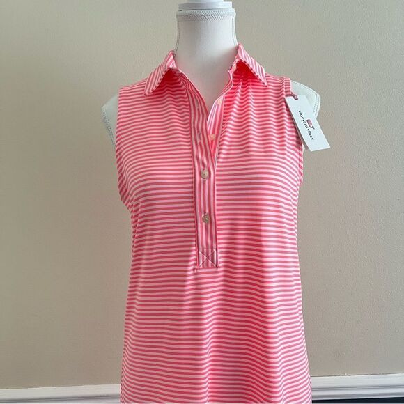 Vineyard Vines Striped Sleeveless Midi Margo Dress NEW Size XS Pink - Picture 5 of 11